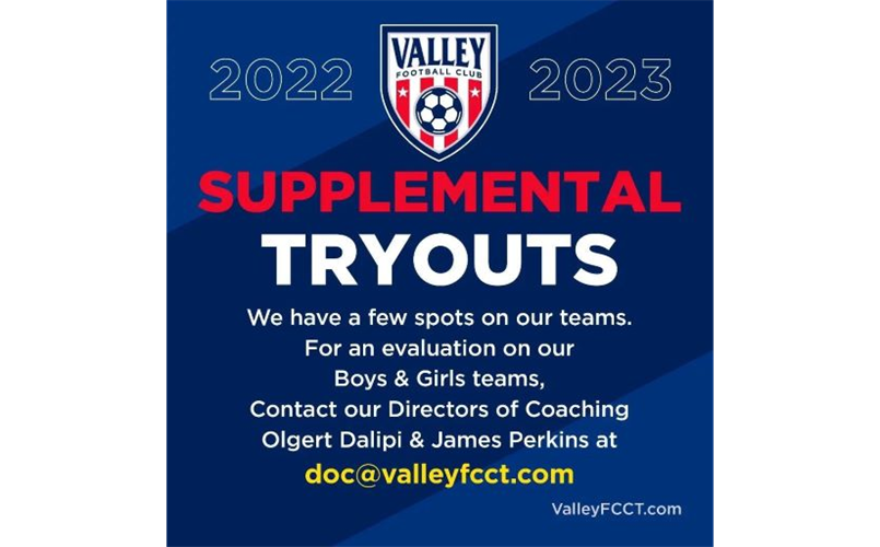 VALLEY FC SUPPLEMENTAL TRYOUTS