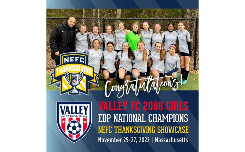 CONGRATULATIONS TO OUR VALLEY FC 2008 EDP NATIONAL TEAM